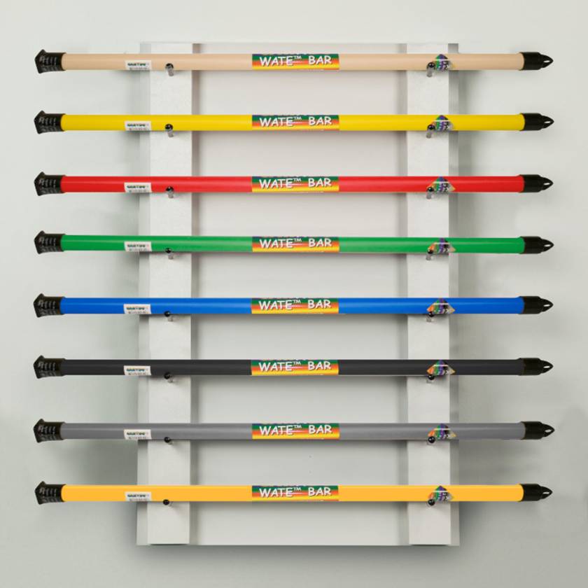 CanDo® 10-1642 8-Bar Horizontal Wall Rack for WaTE™ Bars (Slim® WaTE™ Bars are Sold Separately)
