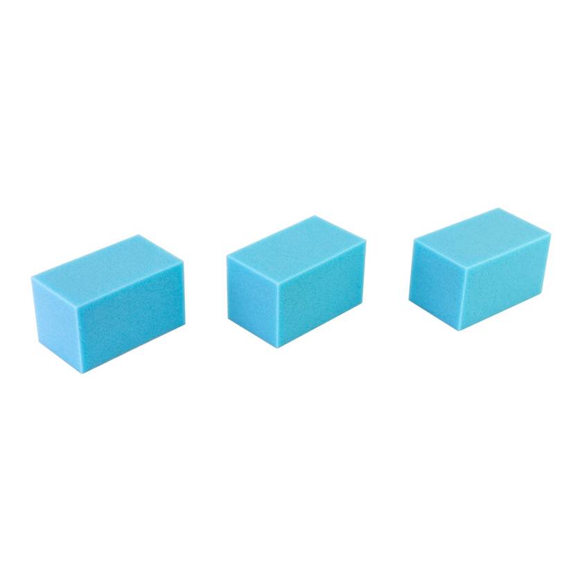 CanDo® 10-2464 Hand Therapy Block, Medium, Blue - Pack of 3