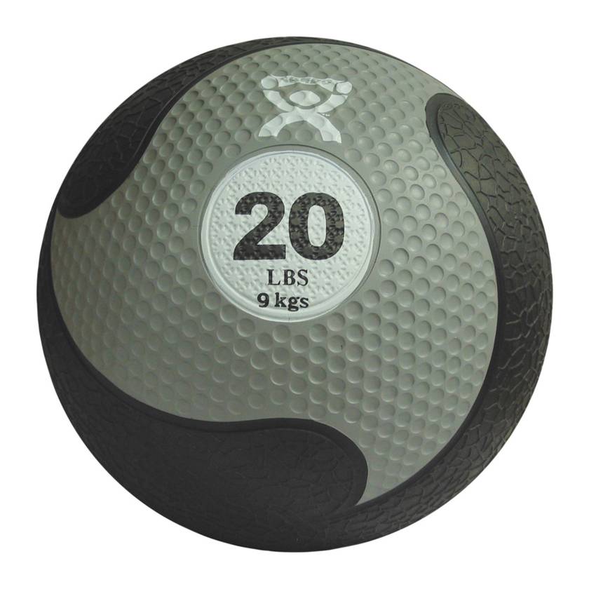 CanDo® 10-3147 Firm Medicine Ball, 11" Diameter - 20 lbs. Silver