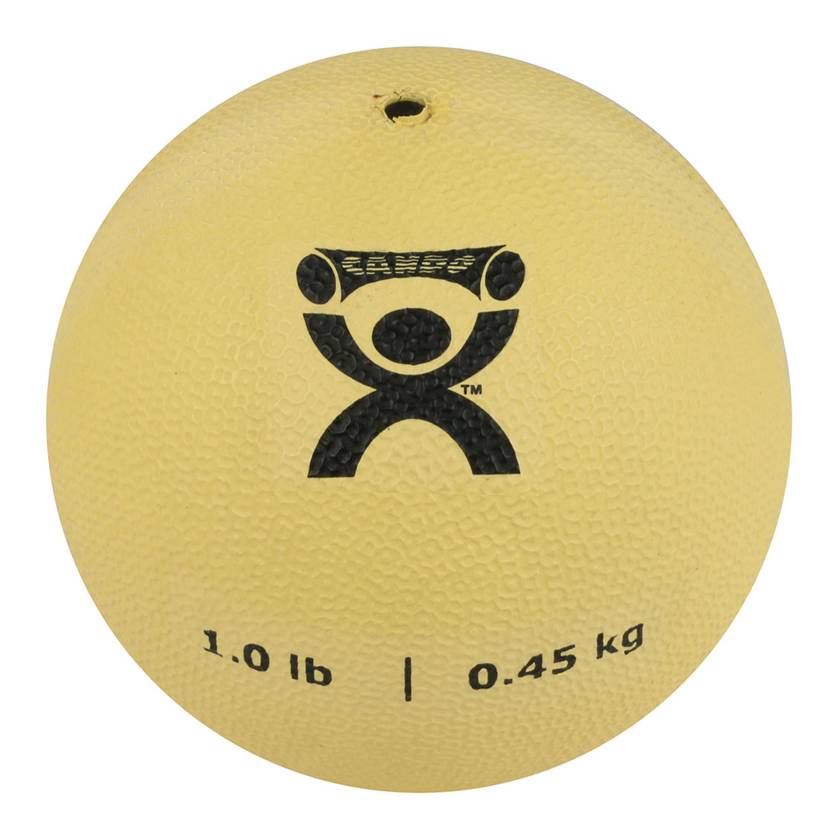 CanDo® 10-3170 Soft and Pliable Medicine Ball, 5" Diameter - 1 lb, Tan