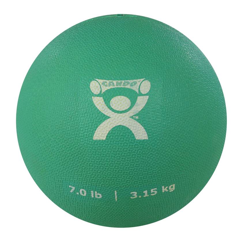 CanDo® 10-3173 Soft and Pliable Medicine Ball, 7" Diameter - 7 lbs, Green