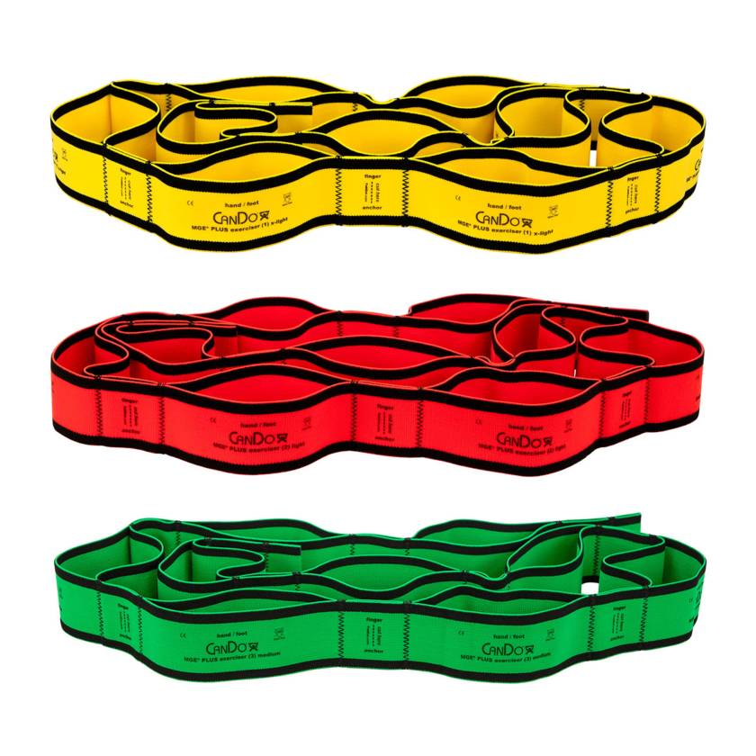 CanDo® 10-6585 MGE® Multi-Grip™ Plus Exerciser PEP Pack, 6' L - Easy
