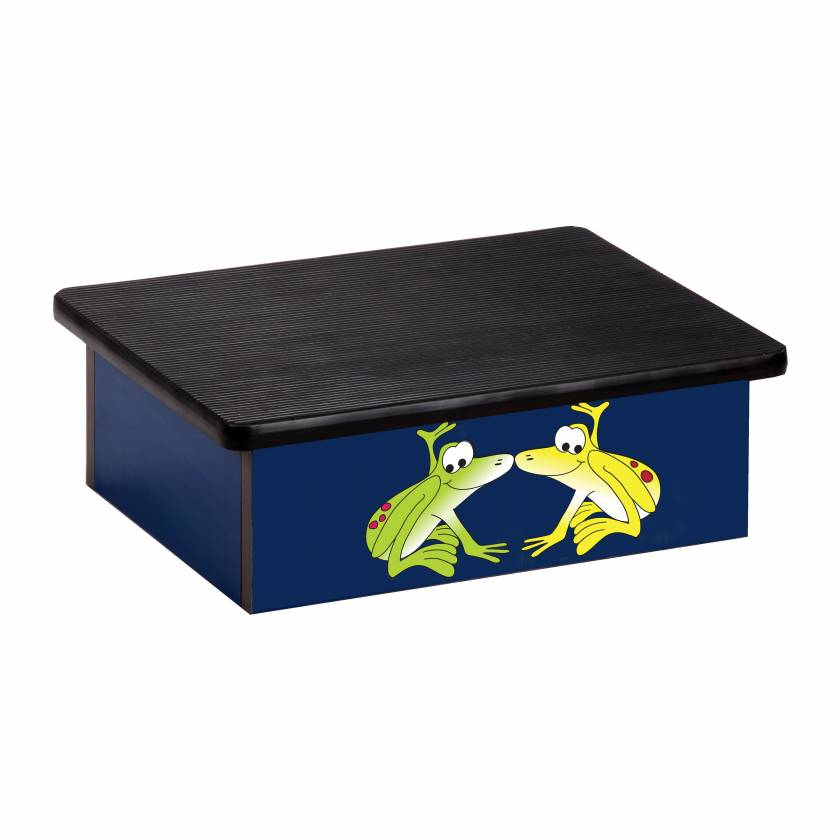 Clinton Pediatric Laminate Step Stool - Rainforest Tree Frogs Graphic on Blue