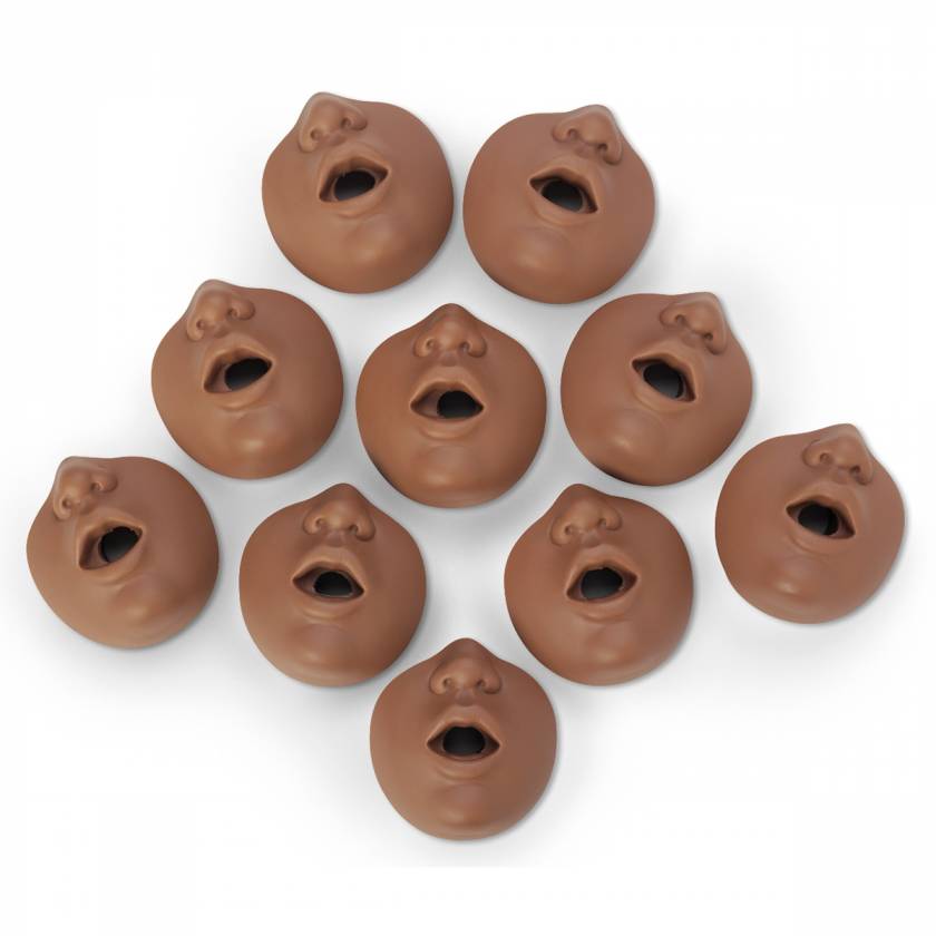Simulaids Kyle 3-Year-Old African-American CPR Mouth/Nosepieces - Pack of 10