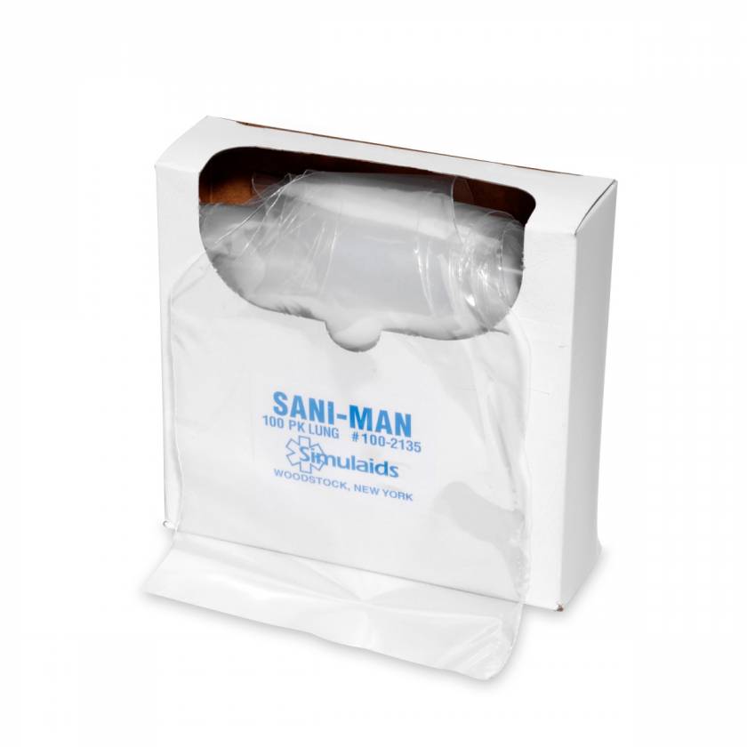 Simulaids Adult Sani-Manikin Replacement Lung/Airway System - Pack of 100