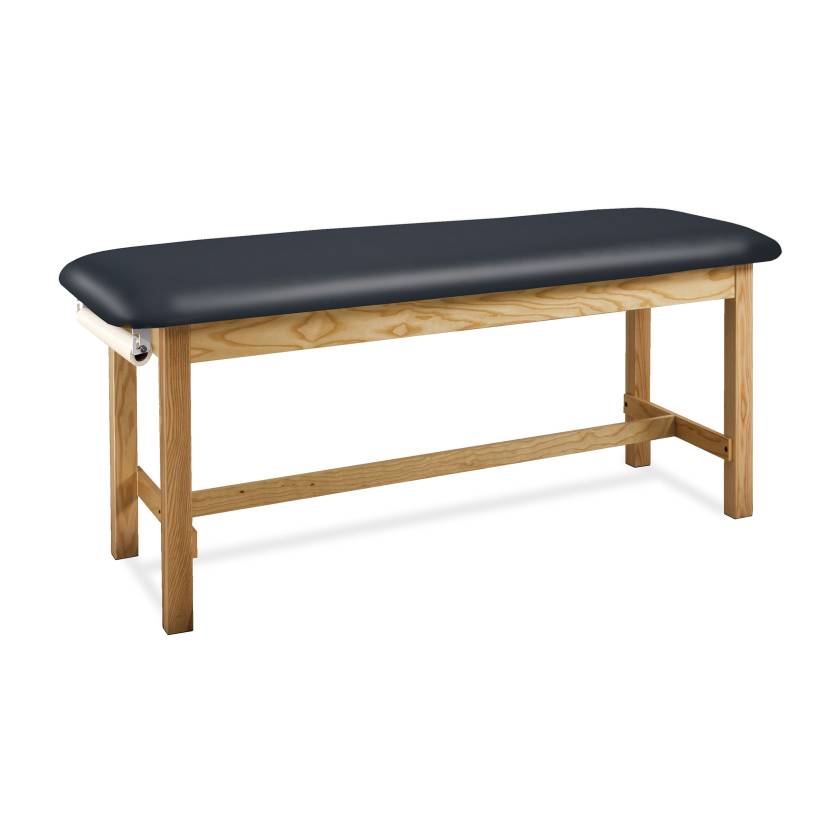 Clinton 100-E Classic Express Treatment Table with Flat Top - Black (Paper Roll is Not Included)