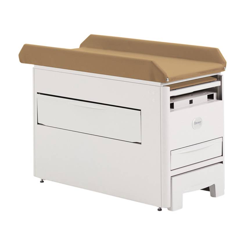 Brewer 1000P-28 Access® 1000 Pediatric Exam Table with Rear Drawer - Cocoa