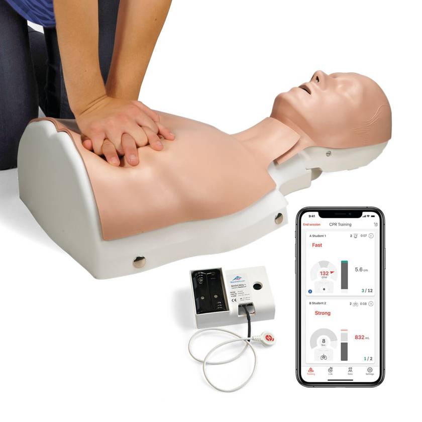 3B Scientific 1024546 BASICBilly+ Basic Life Support and CPR Manikin - Light Skin Tone (Mobile device not included)