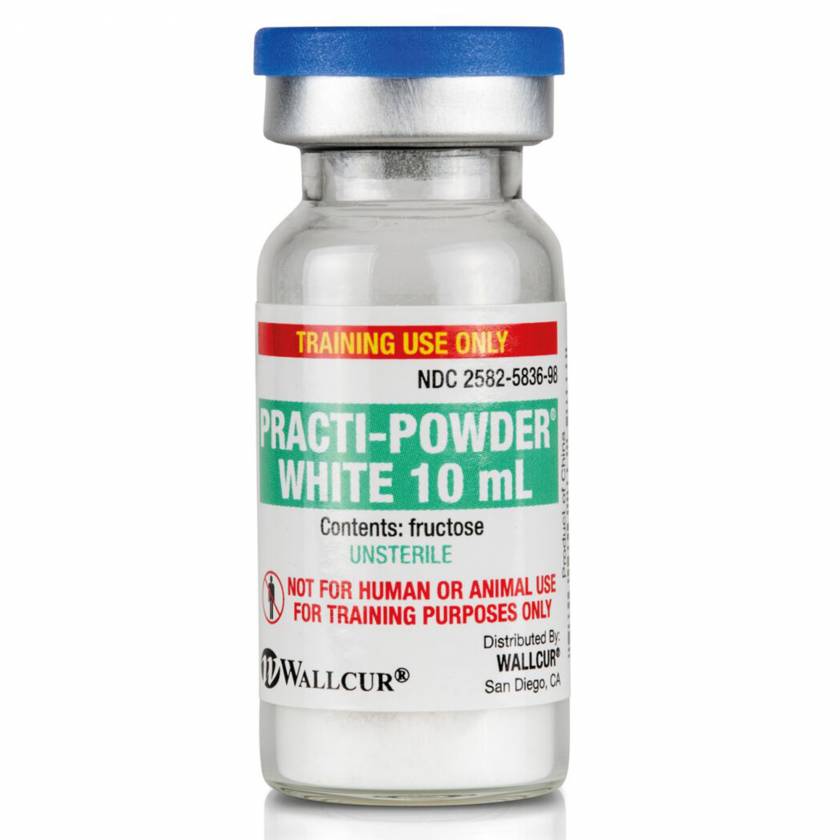 Wallcur 1024839 Practi-Powder White Vial