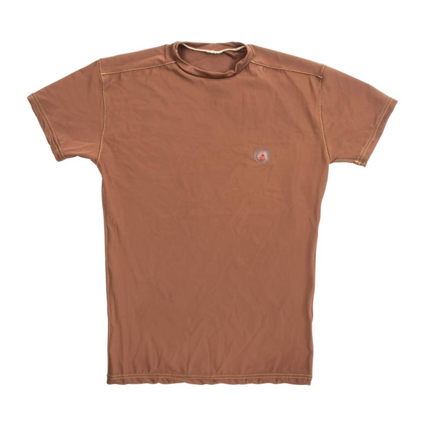 STOPS Medical 1025980 Chest Wound/Exit Back Short Sleeve Shirt, Dark Skin Tone - Front