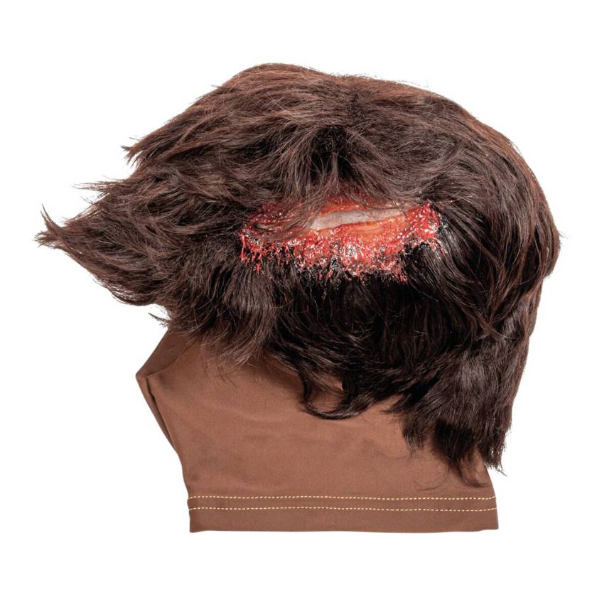 STOPS Medical 1025981 Lacerated Scalp Hood with Hair - Dark Skin Tone
