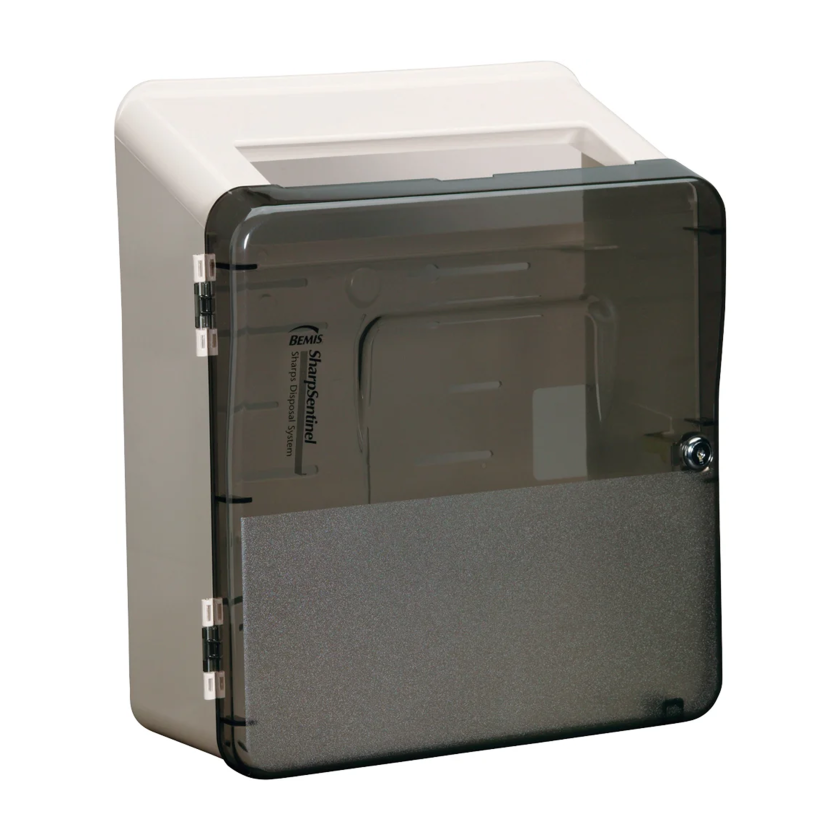 Bemis Health Care 1031 SharpSentinel® Wall Cabinet for 3-Gallon Exam Room Biohazard Sharps Container