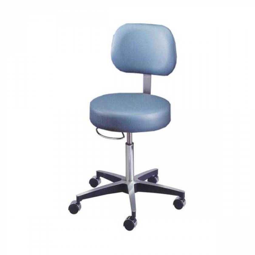 Century Pneumatic Stool with Backrest & Seamless Seat