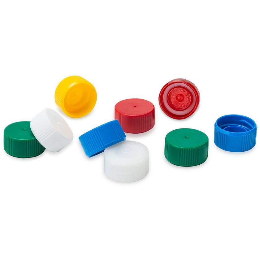 Globe Scientific Screw Caps with O-Ring for use with Microtubes