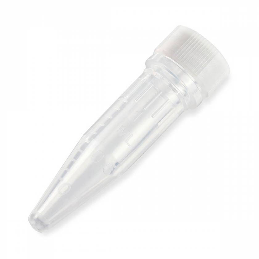 Globe Scientific 111710 1.5mL Screw Top Microtube with O-Ring Screw Cap - Sterile