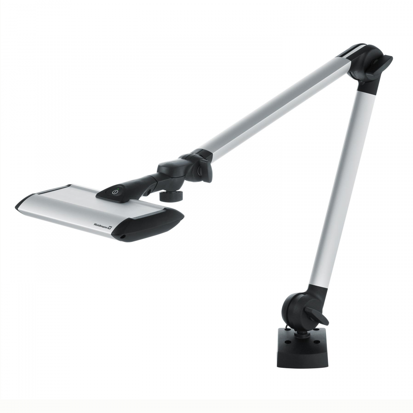 Waldmann 113734000-00809719 TANEO TND LED Workbench Light with 30.9" Articulating Double Arm, Table Clamp Mounted - 8.6" Head Length