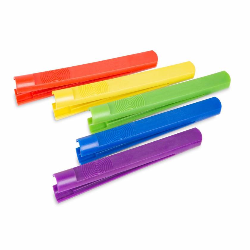 Heathrow Scientific 120908 Cryogenic Vial Gripper. Pack of 5 with One of Each Color: Red, Yellow, Green, Blue, and Purple.