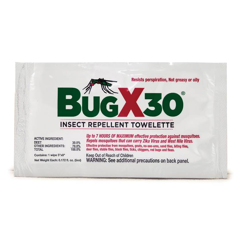 AERO Healthcare BugX30 Insect Repellent Wipes, DEET