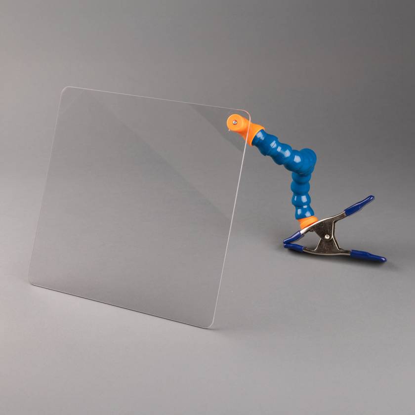 Poltex 12FLEXBIO-CL Flex Neck Biohazard Shield, 12" Width - Clamp Mount