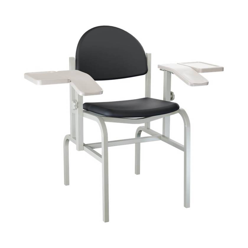 Brewer Model 1500 Blood Drawing Chair - Black Satin Upholstery