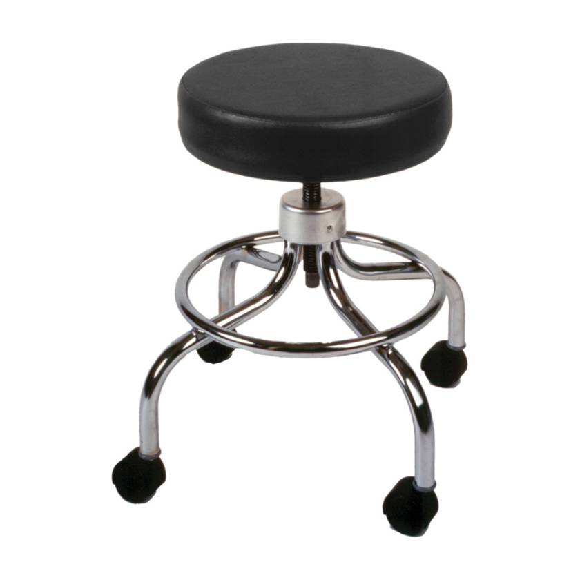 CanDo® 16-1102 Mechanical Stool with 2" Hooded Carpet Casters, Black