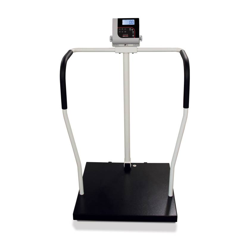 Rice Lake 170139 Bariatric Scale with Integrated Handrail - 800 lbs Capacity