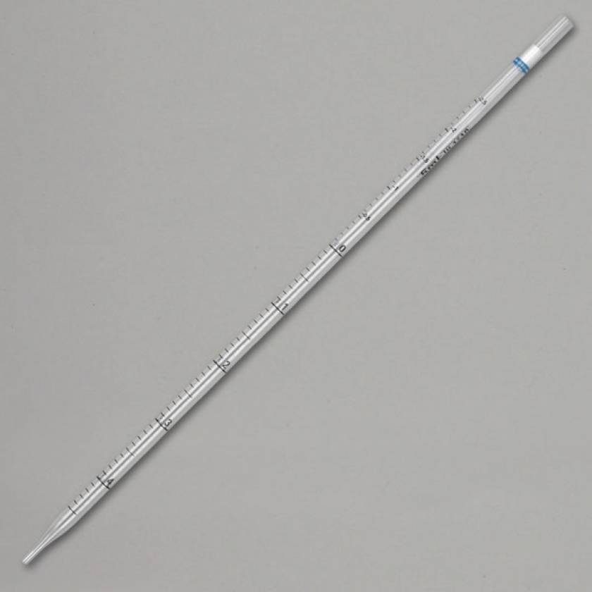 5mL Plastic Serological Pipettes - 342mm - Blue Striped Color Coded
