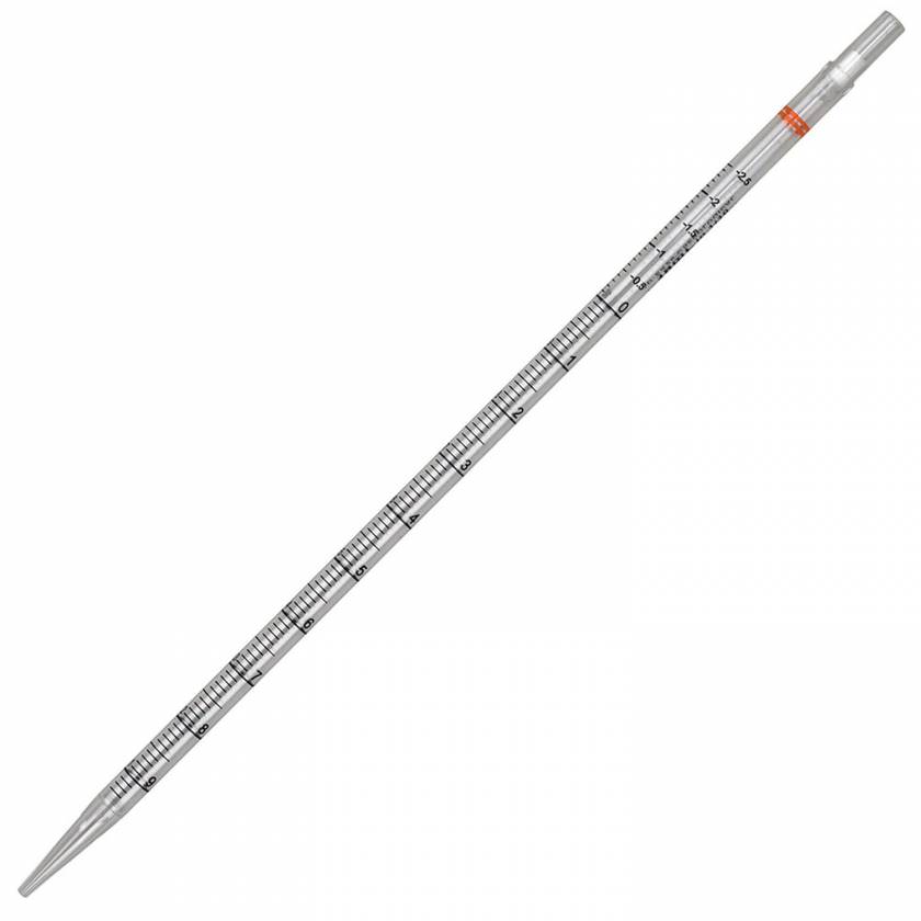 10mL Diamond Essentials Serological Pipettes - Standard Tip - 345mm - Orange Striped Color Coded - Sterile