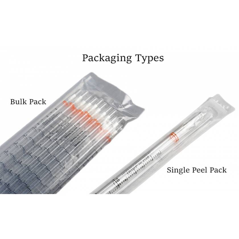 25mL Red Striped PS UniPlast Serological Pipette by Globe Scientific