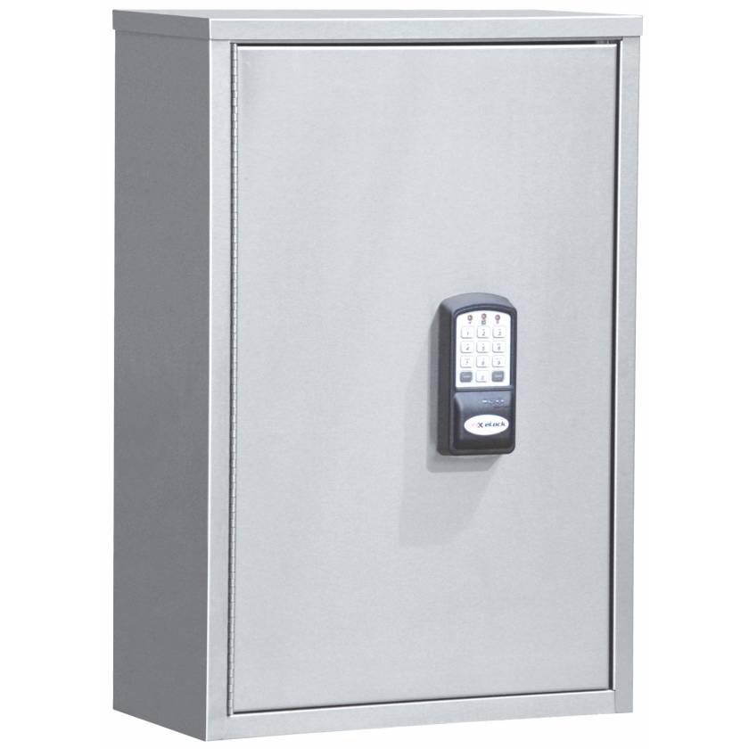 Deluxe Single Door Audit Narcotic Cabinet with Digital Keypad Lock and HID Proximity Reader - 24" H x 16" W x 8" D