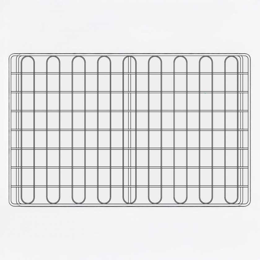 Belintra 1903100031 Perfo-Safe® XW Wire Shelf for Extra Wide Closed Stericart - 24" L x 37" W (Please Note: This Image is a Sketch/Illustration and not the Actual Product)