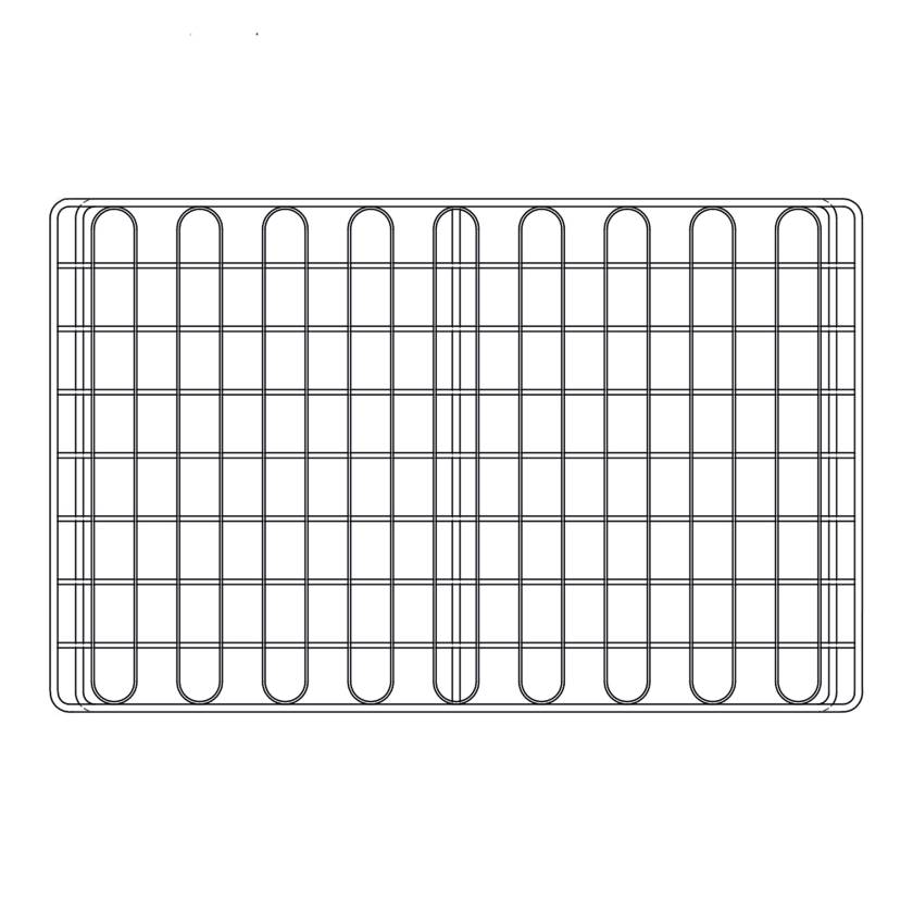 Belintra 1903100031E Perfo-Safe® XW 304 Stainless-Steel Wire Shelf for Extra Wide Closed Stericart, 24" L x 37" W - Per Each (This Image is a Sketch/Illustration and not the Actual Product)