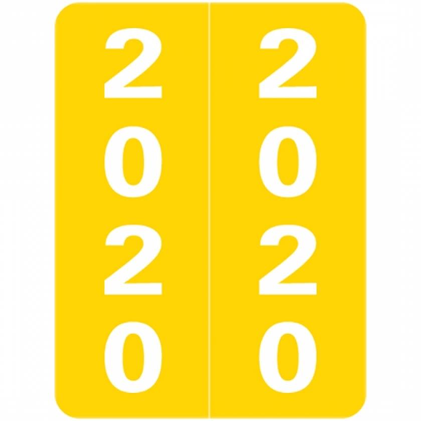2020 SLYM Year Labels - Smead Compatible - Size 2" H x 1 1/2" W