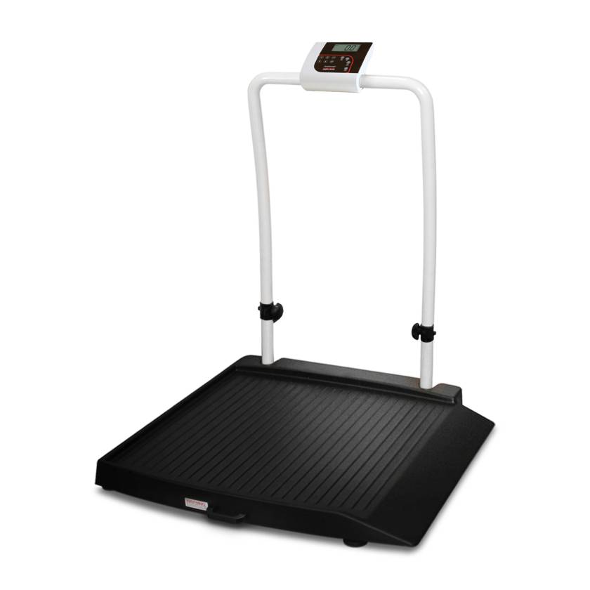 Rice Lake 204405 Single-Ramp Veterinary Scale with Integrated Handrail