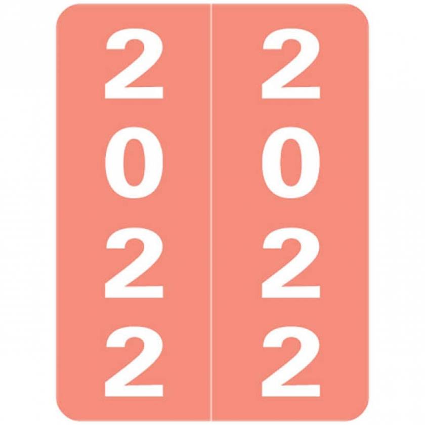 2022 Year Labels - Smead Compatible - Size 2" H x 1 1/2" W