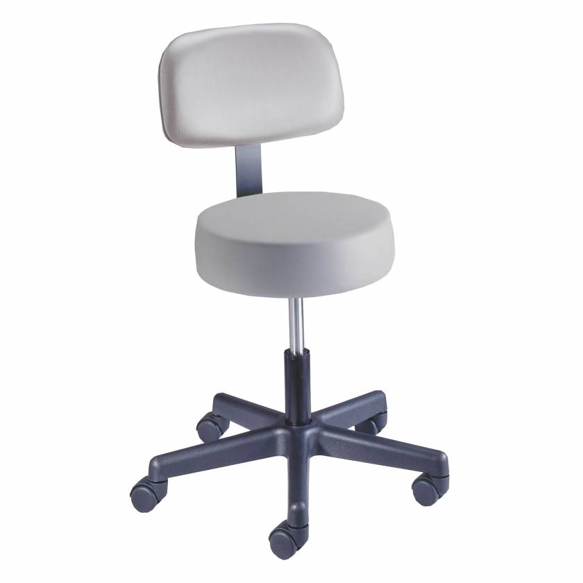 Brewer Company Model 224001BV Value Plus Spinlift Stool with Backrest & Seamless Seat