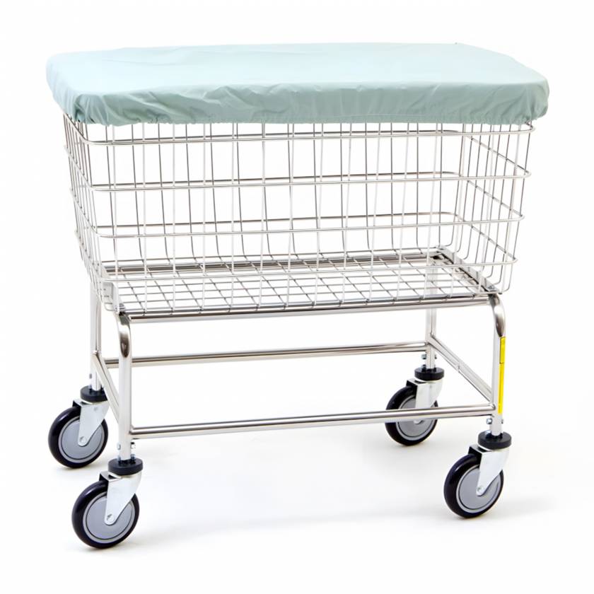 R&B Wire 232G Antimicrobial Cover Cap for F Wire Basket - Green (Laundry Cart is Sold Separately)