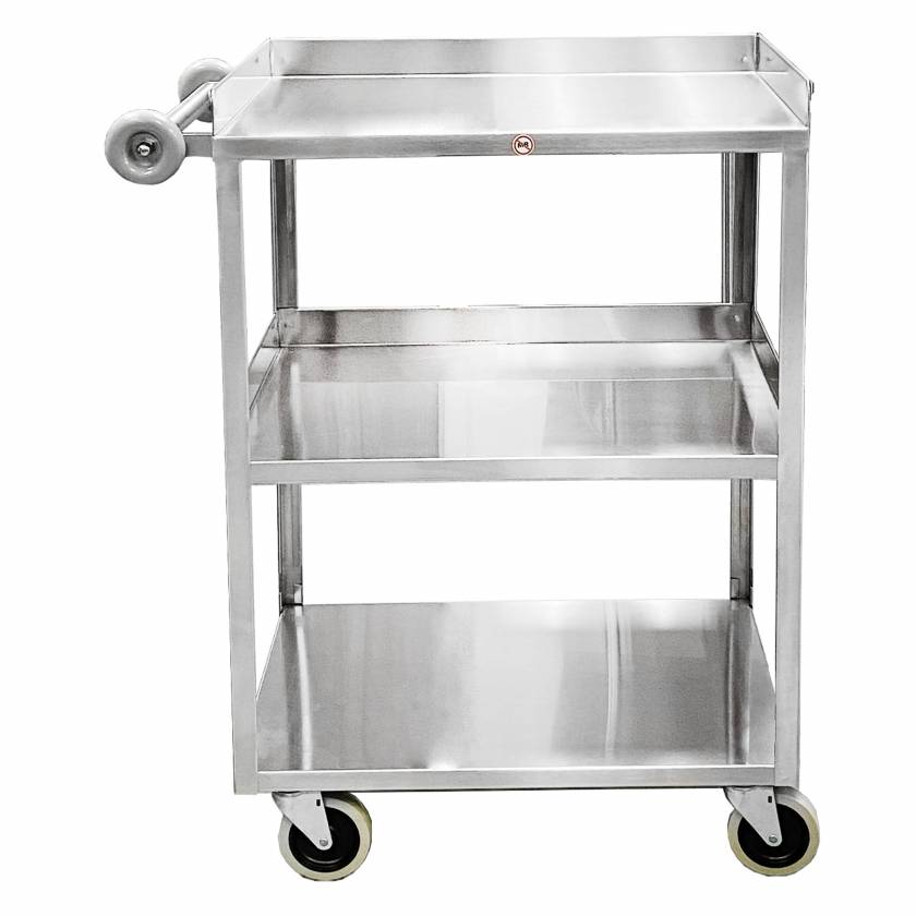 Blickman 2427534002 Light Duty Utility Cart Model 7534SS - Three Shelves, without Guardrails