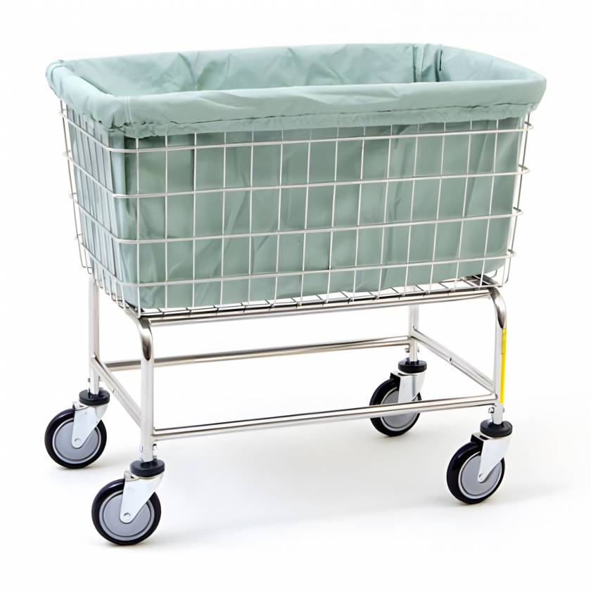 R&B Wire 242G Antimicrobial Liner for F Wire Basket - Green (Laundry Cart is Sold Separately)