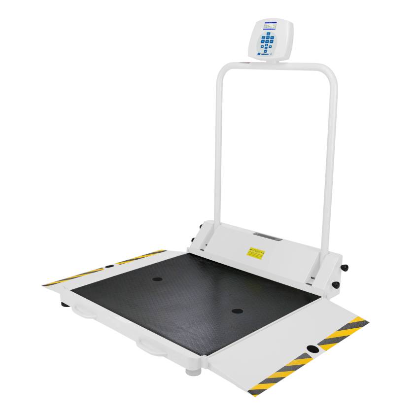Health o Meter 2610 Series Digital Wheelchair Dual Ramp Scale with Large Platform - Left Angle View