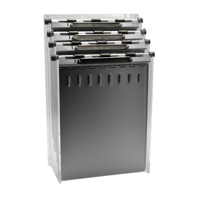 Chart Racks Desktop OmniMed 263000 Acrylic 4-Slot Chart Holder Storage Rack