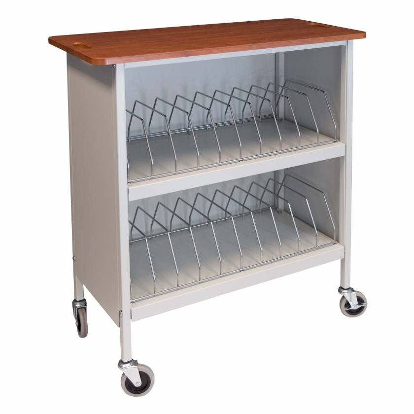 OmniMed Artisan Vertical Cabinet Chart Rack 20 Capacity Cherry Top