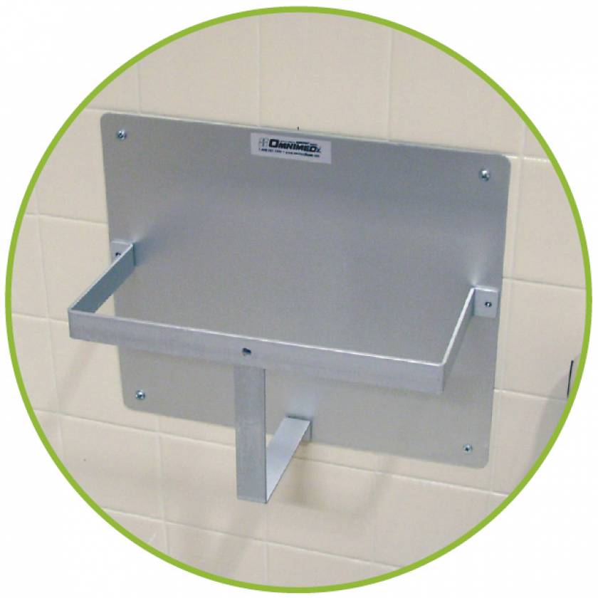 Single Bedpan Rack - Aluminum