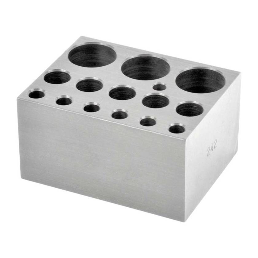 OHAUS 30400156 Single Combination Module Block for HB Series Dry Block Heaters and Incubating Cooling Orbital Shaker - 6 x 6 mm, 5 x 12/13 mm, and 3 x 25 mm Test Tubes