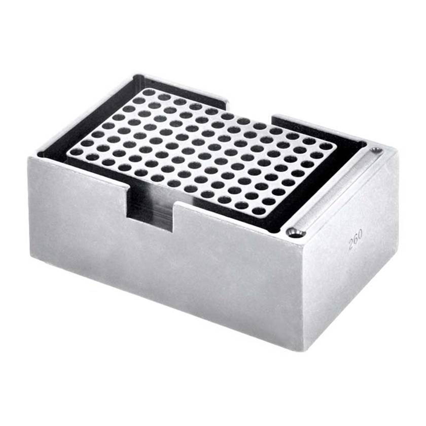 OHAUS 30400171 Double Module Block for HB2, HB4, and HB6 Dry Block Heaters - 96-Well PCR Plate (96 x 0.2 mL Tubes)