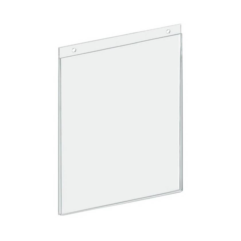 OmniMed 304093 Clear Acrylic Wall Mounted Vertical Sign Holder - 8.5" W x 11.75" H