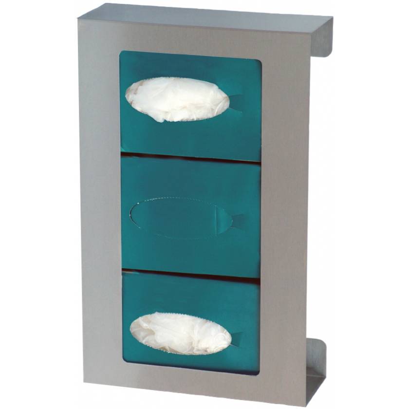 OmniMed 305303 Omni Triple Stainless Steel Glove Box Holder