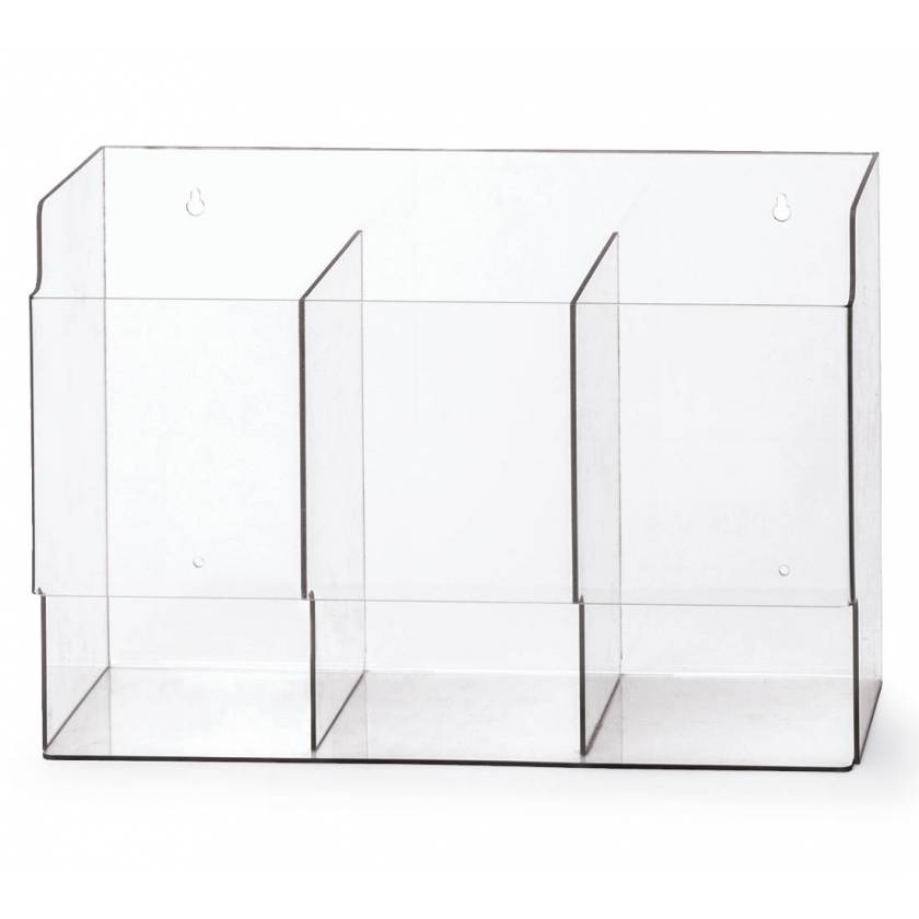 OmniMed 305393 Acrylic Triple Surgical Glove Box Holder