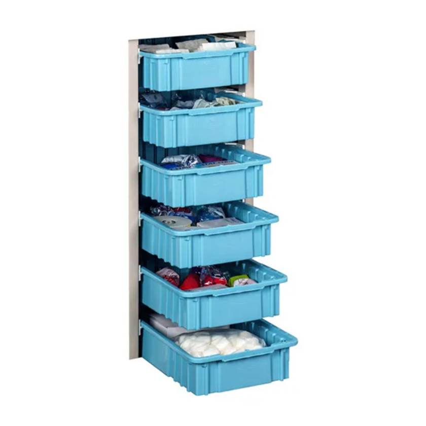 Clinton 306 Medical Drawer Bin for ProVisions™ Point-of-Care Cart (Factory Installed), Set of 6 (The cart and supplies shown in the photo are not included.)