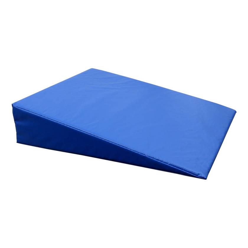 CanDo® 31-2003 Vinyl Covered Foam Wedge, 24" L x 28" W x 6" H, Royal Blue - Angle 1